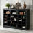 Sleek Design 24 Shoe Cubby Console Modern Shoe Cabinet Versatile Sideboard With Highquality-2000867529