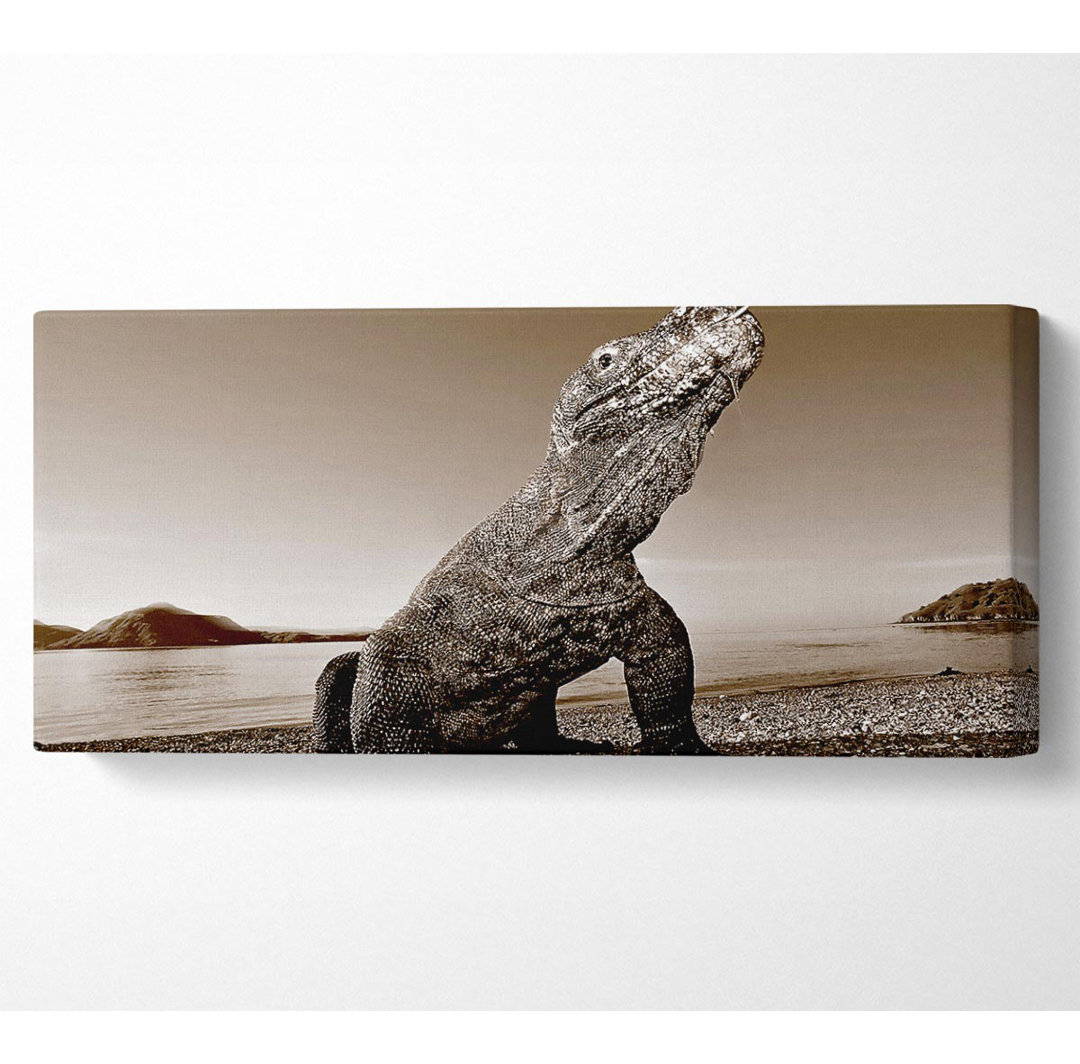 Strand Komodo Drache - Kunstdrucke auf Leinwand