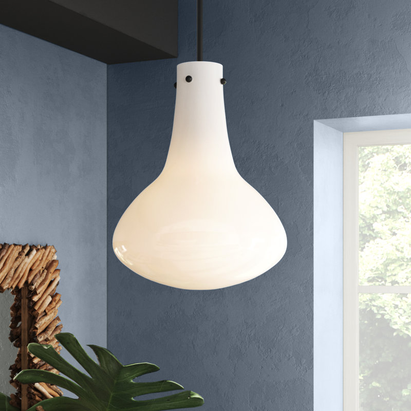 Luminaire suspendu en forme de goutte à 1 lumière Yuri, Bronze noirci