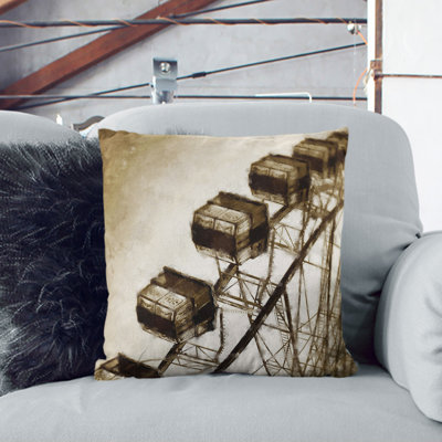 Ferris Wheel Vol.3 Painting Square Throw Cushion