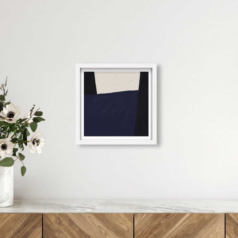 In Blue II Print by Oliver Gal, 13.5"H x 13.5"W, White Shadowbox