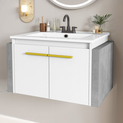 Balconera 26'' Single Bathroom Vanity With Ceramic Top