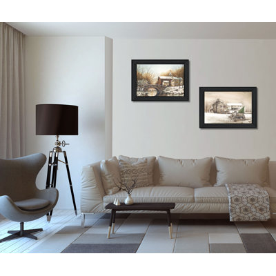 "Winter Reflections Collection" 2 pièces par John Rossini, reproduction d'art mural, affiche prête à accrocher