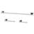 VIGO Satro 3-Piece Chrome Bathroom Hardware Set with 24-in Towel Bar, Toilet Paper Holder and Hand Towel Holder-124871899