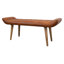 Banc en bois et cuir de chèvre