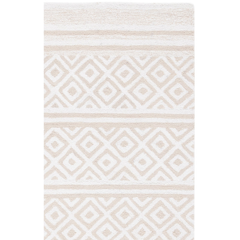 Certalich Hand Tufted Performance Geometric Rug, Square 6'