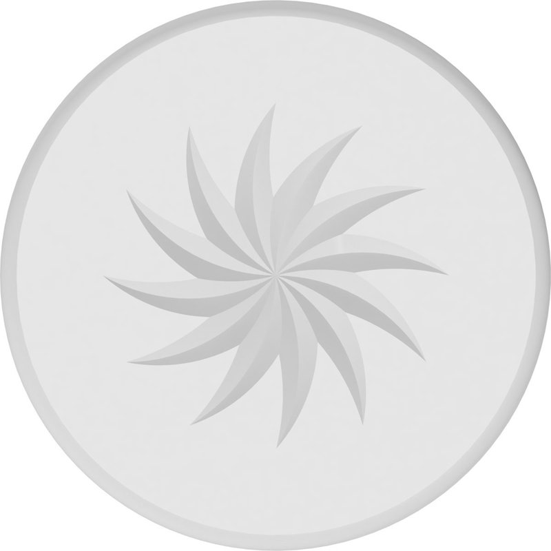Standard Grayson Spiral Rosette With Rounded Edge, 7" H x 7" W x 1" D