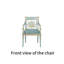 Ensemble de bureau et chaise peint