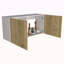 Armoire murale H 19 po, deux portes, deux tablettes internes-121089165