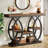 39.5" Console Table, Industrial Sofa Entryway Table With 4-Tier Storage Shelves