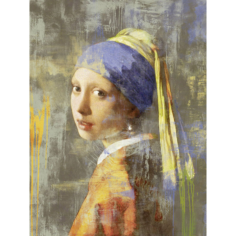 Vermeer's Girl 2.0 by Eric Chestier - Wrapped Canvas Painting, 80cm H x 60cm W x 4cm D