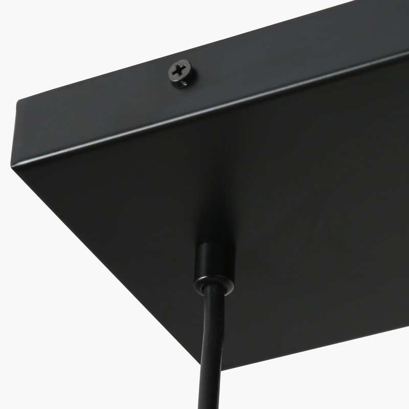 Luminaire suspendu linéaire à 5 lumières pour îlot de cuisine avec détails en verre Tèmesoal