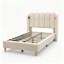 Upholstered Single (3') Velvet Bed-1191797164