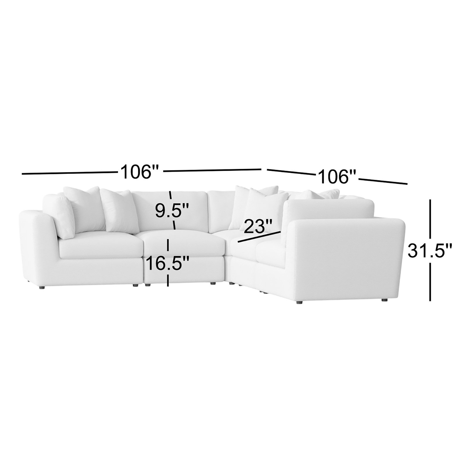 Oasis Upholstered L-Sectional, Akiko Graphite Performance 5534-011