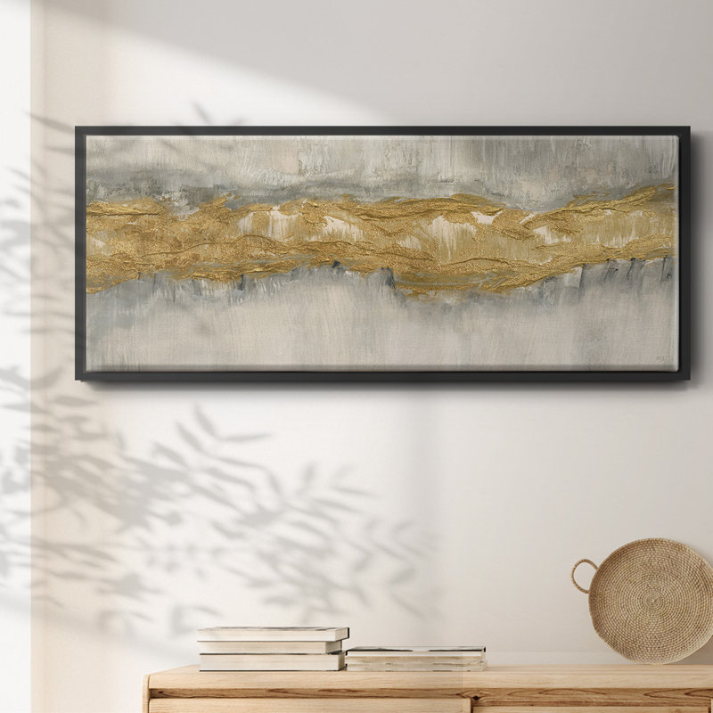 Golden Stream- Framed Canvas