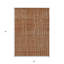 Tapis intérieur lavable rayé en cuivre brun 5 pi x 8 pi