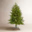 Green Lighted Artificial Fir Christmas Tree-401068784