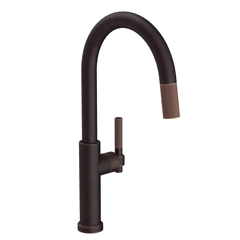 Muncy Single Handle Pull Down Kitchen Faucet, Venetian Bronze