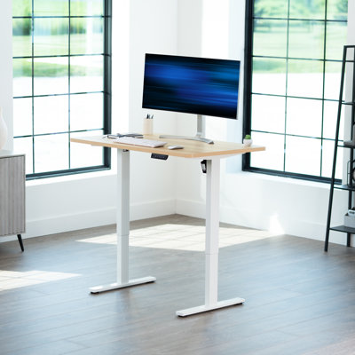 Bureau électrique à moteur simple VIVO avec contrôleur de mémoire à bouton-poussoir