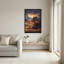 Toile orange et grise orangée sur un horizon plat-420812575