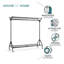 150cm Rolling Clothing Rack