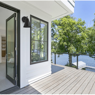 Jabreya Steel Outdoor Armed Sconce