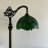 Fiecke Tiffany Floor Lamp Stained Glass Green Leaves LED Bulb Included Gooseneck 20"W*12"D*63"H