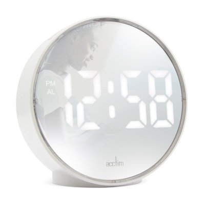 Acctim Il Giro Digital Alarm Clock Crescendo Alarm Temperature Display Mirrored LED Display