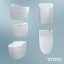 Toilette intelligente TOTO® WASHLET® G450 1,0 ou 0,8 GPF avec siège de bidet intégré et coton blanc CEFIONTECT®