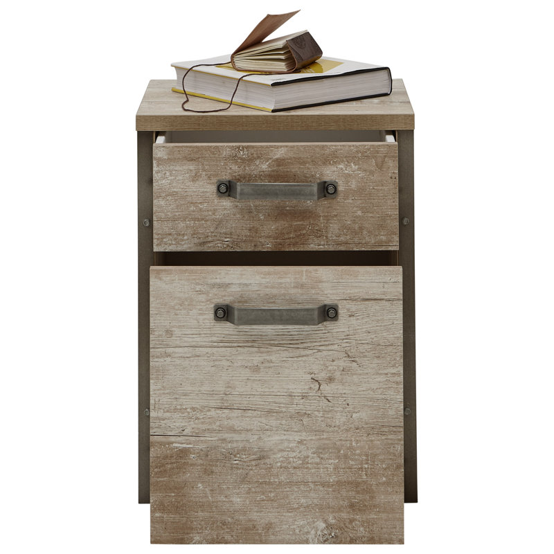 Coraline 42.7cm Wide 2 -Drawer Mobile File Cabinet, Tan
