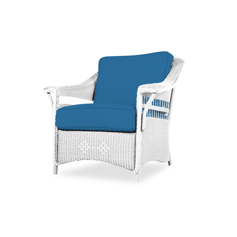 Nantucket Outdoor Lounge Chair, White, Canvas Natural Sunbrella® Canvas