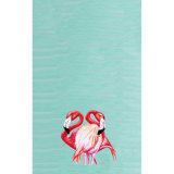 Essuie-mains en coton deux flamant roses