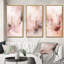 3 pièces sur toile - marbre délicat abstrait rose-1000497274-1000497272