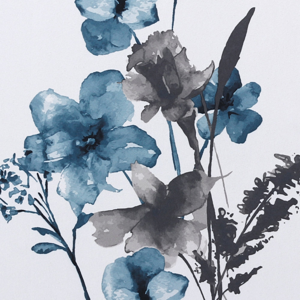 Peshy Floral Printed 100% Blackout Window Treatment Curtains Thermal Grommet Curtains for Bedroom with Black Liner Winston Porter Curtain 