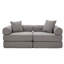 Canapé-lit modulaire pour appartement, conception convertible avec accoudoirs amovibles et matelas pliant, aucun assemblage requis, velours côtelé gris foncé-2056349519
