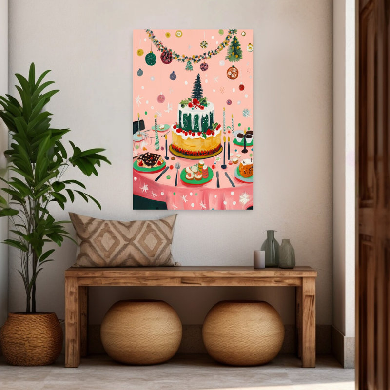 Christmasdinnerno01, impression d'art contemporain contemporain, 48" H x 32" W