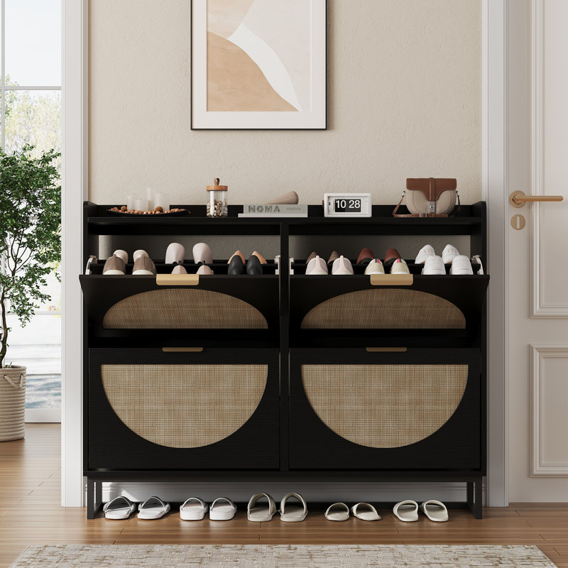 Rangement à chaussures 24 paires, Chêne rustique foncé