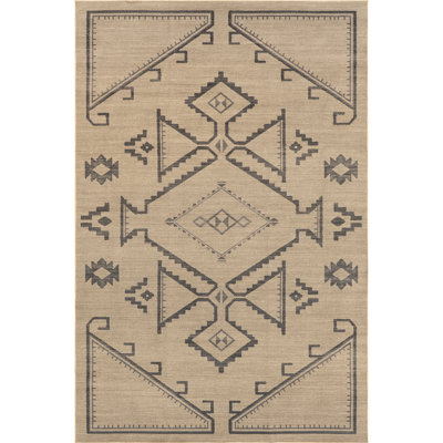 Germania Southwestern Easy Jute Machine Washable Area Rug