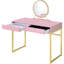 2 Drawers Vanity Desk With Mirror And Jewellery Tray