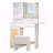 White Vanity Desk Set With Lighted Mirror, USB Ports & Storage