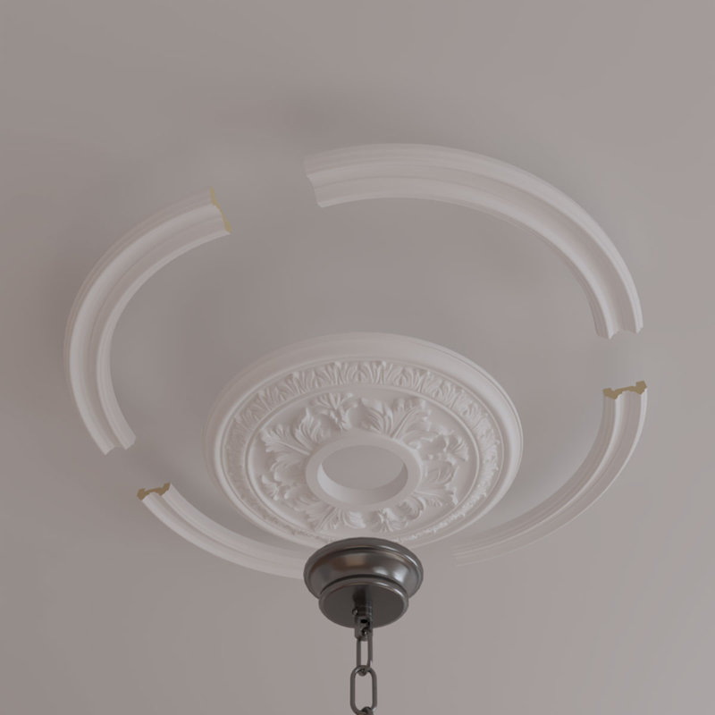 Anneau de plafond 24 po x 20 po x 24 po avec médaillon Baltimore 15 3/8 po
