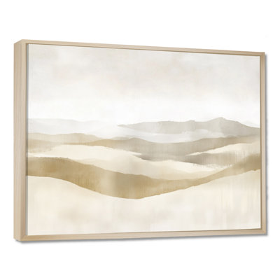 Toile abstraite beige, art mural neutre du désert, Limont