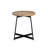 Abrams 18 Inch Round Wood Top Metal Base Side Table