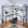 Kyondra L-Shaped Gaming Desk with Hutch