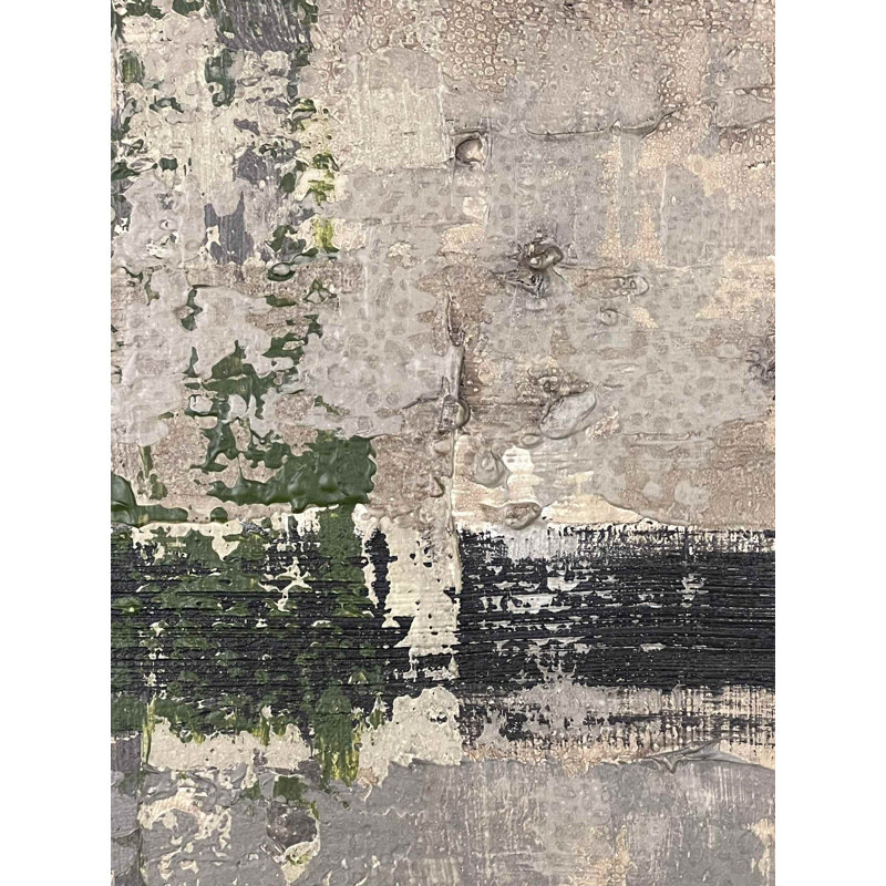 Green on the Left - Original Mixed-Media Abstract Painting by J. Kent Martin