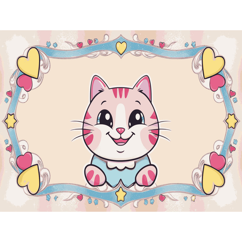 Tapis pour enfants mignons lavables Harriet Bee, Rectangle 2 pi x 3 pi