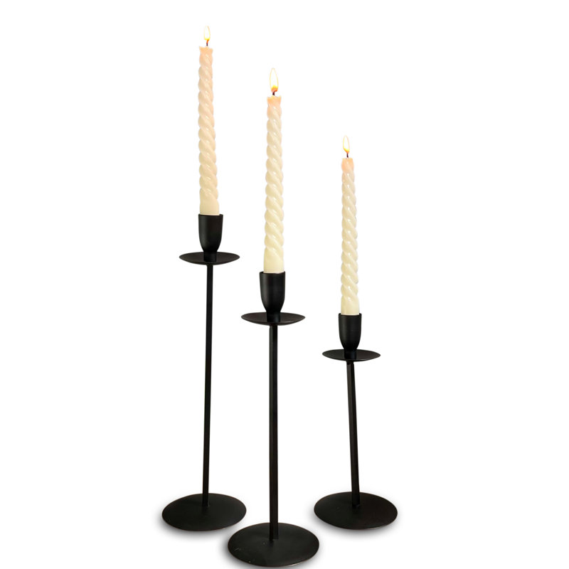 Porte-bougie tulipe noir, 11,75