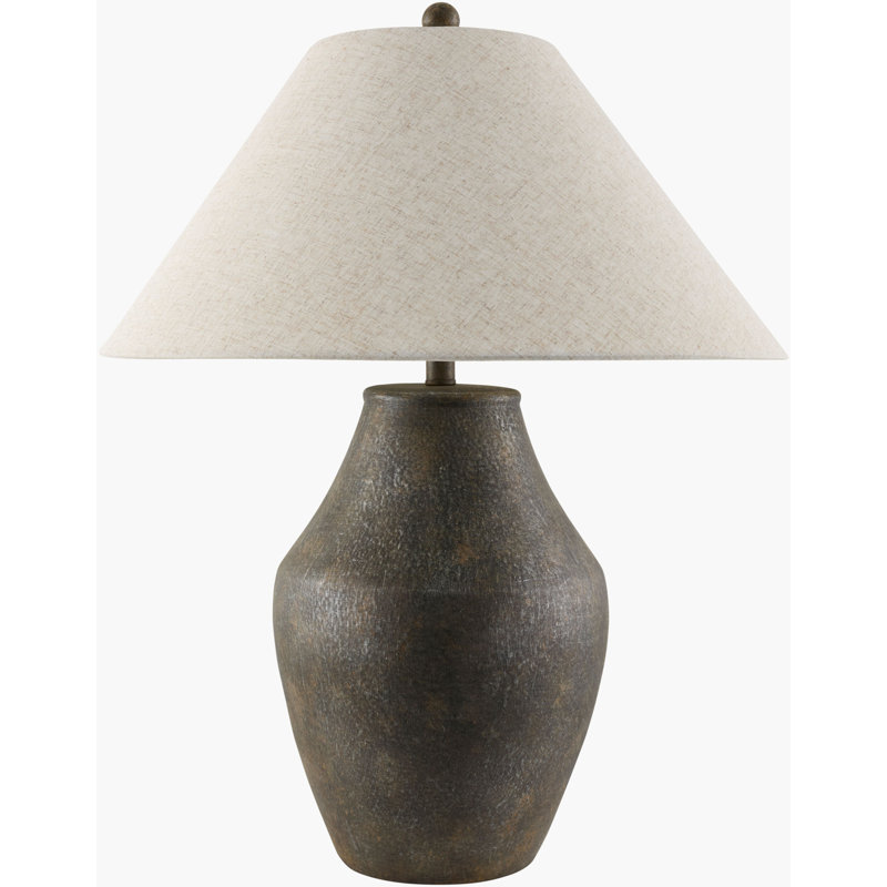 Batavia Ceramic Table Lamp, Brown, Wheat