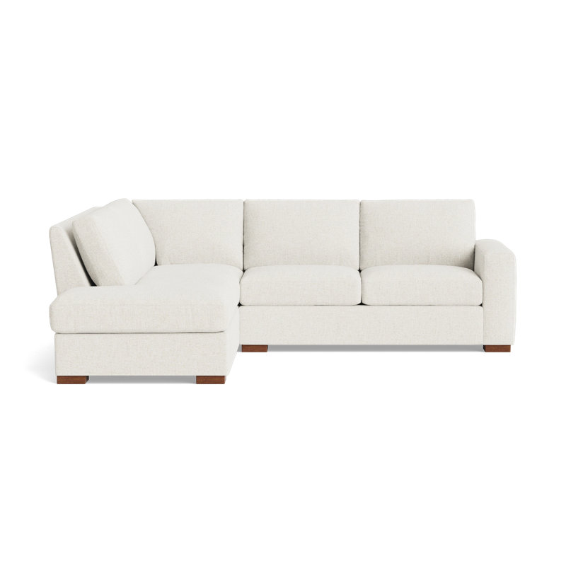 Couch Potato Sectional, Left Hand Facing, Performance Weave - Snow