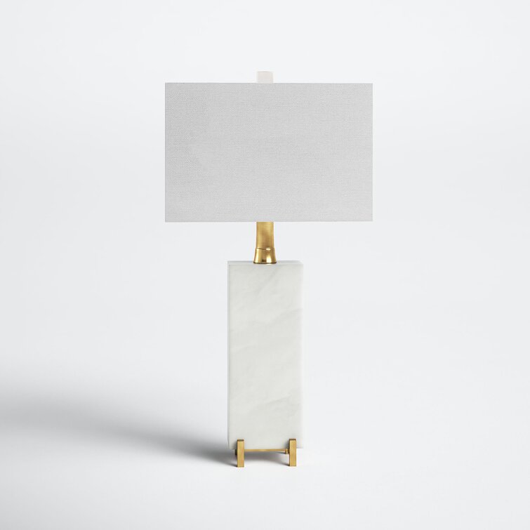 Weldon 30" White/Brass Gold Table Lamp